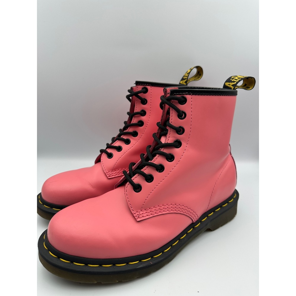 Dr Martens 1460‎ Acid Pink Smooth Leather Lace Up Combat Boots EU 39 US 8L US 7M - Picture 3 of 13